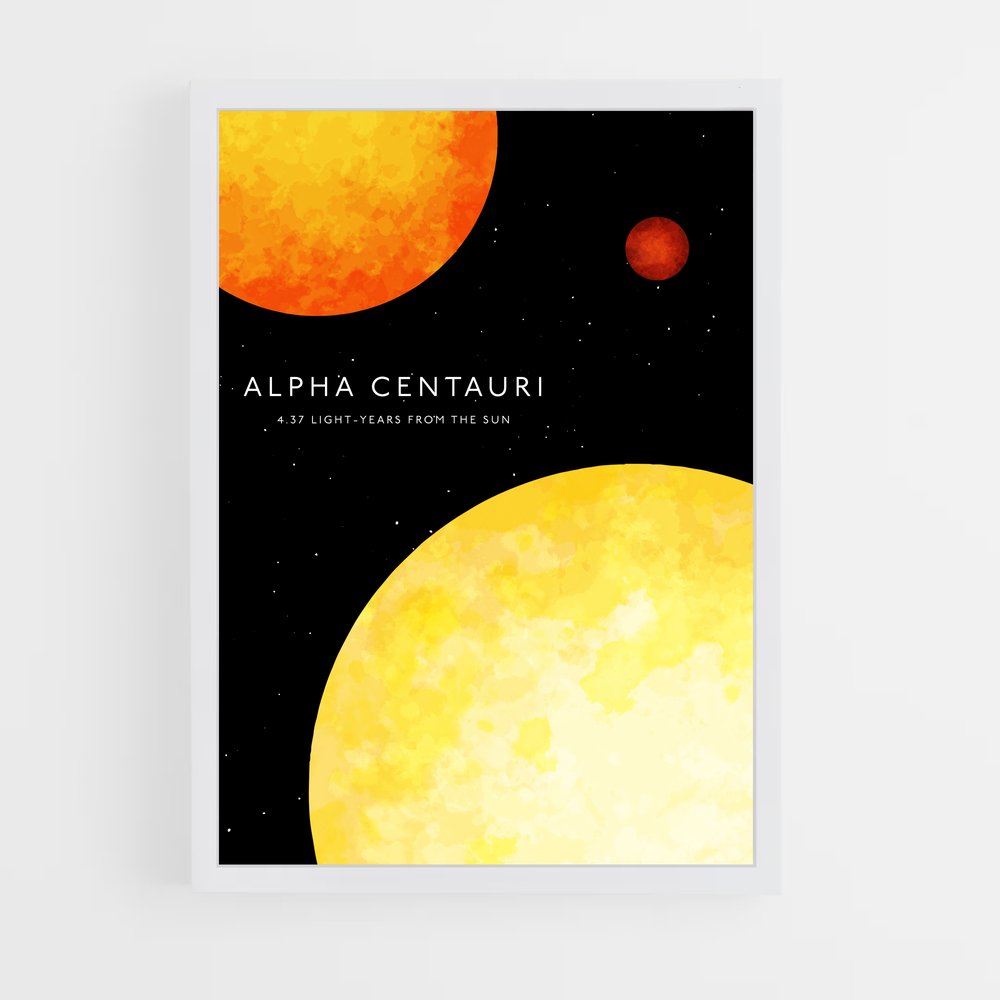 Poster Alpha Centauri Éblouissant – affiche Étoiles (vue 3)